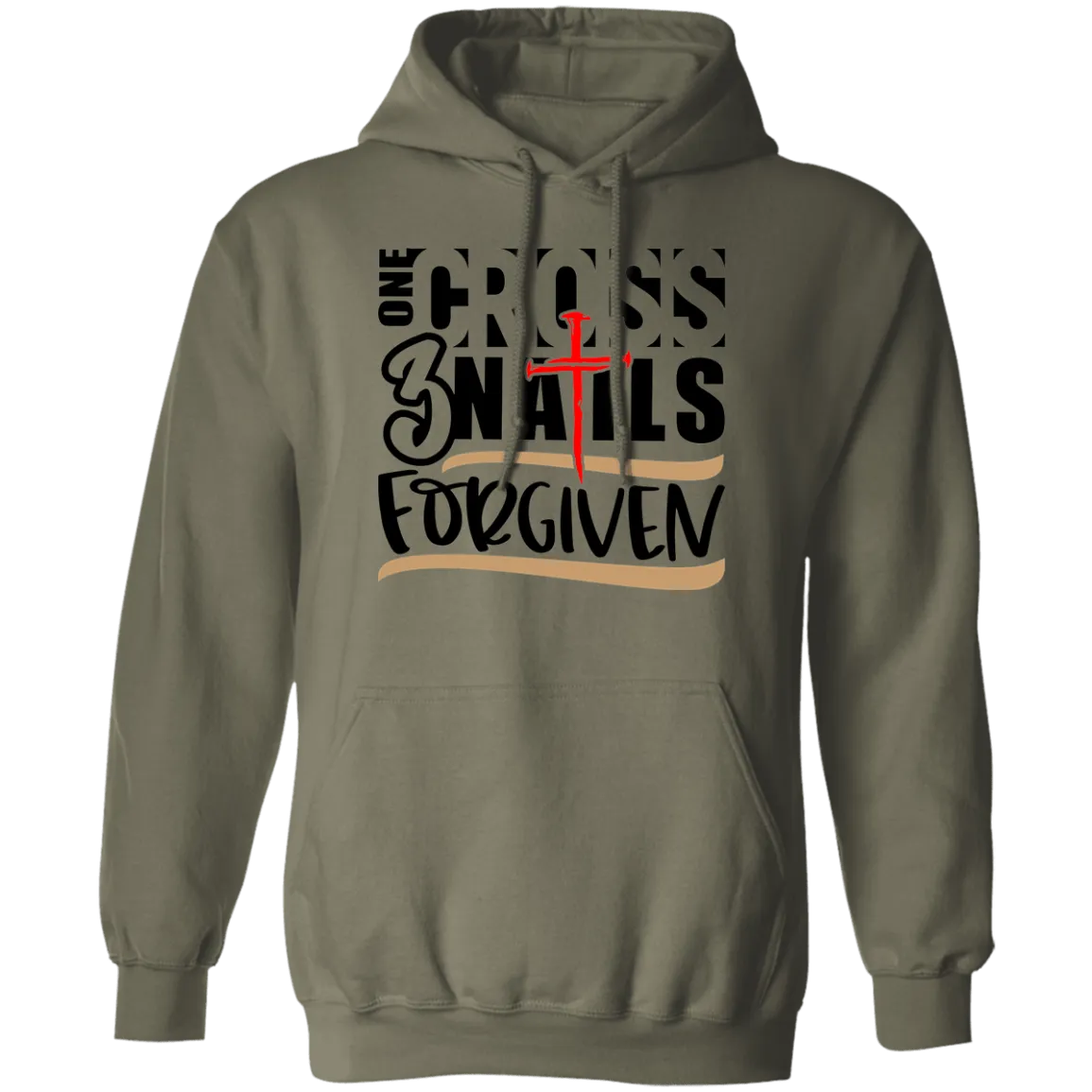 1 Cross 3 Nails .... Pullover Hoodie