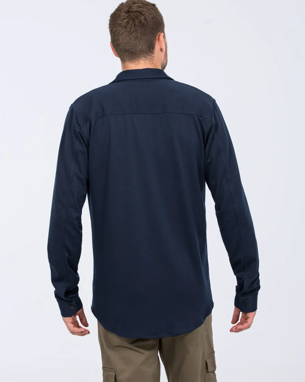 2t Ezra Tall Jersey Shacket (navy)