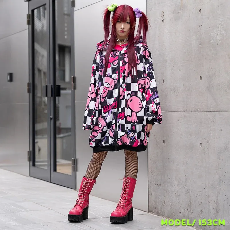 ACDC RAG and Gloomy Bear checkered hoodie