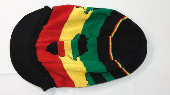 Africa Rasta Dread Knit Tam Hat