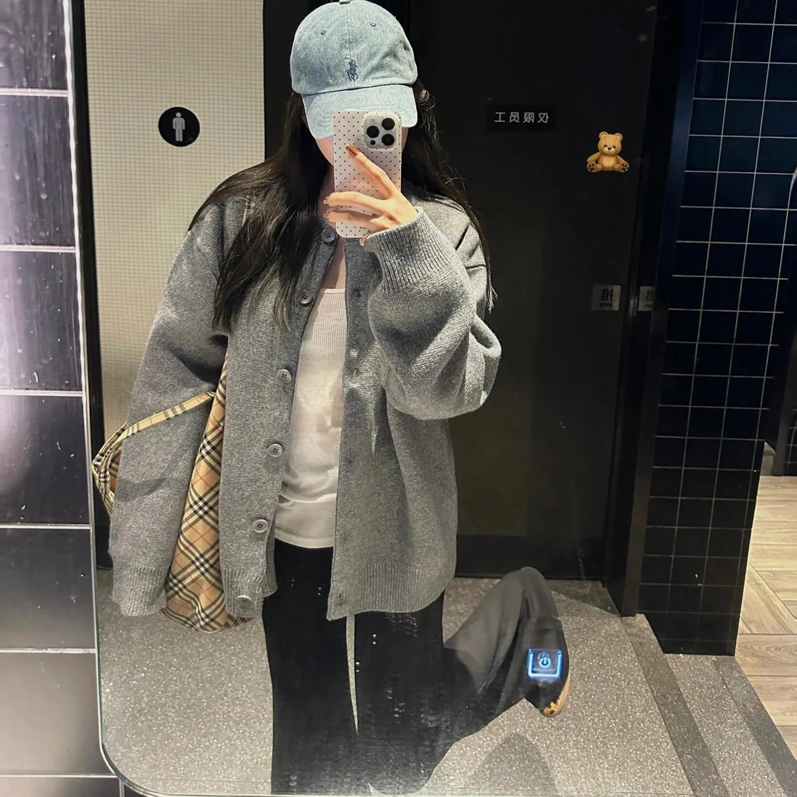 Aiertu trending fall outfits Gray Lazy Sweater Coat Autumn and Winter Women's Early Autumn Chic Top Korean Style Sweater