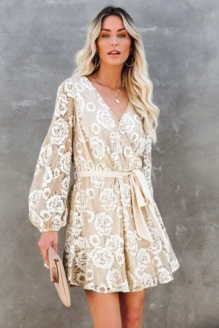 Apricot Wrap Dress