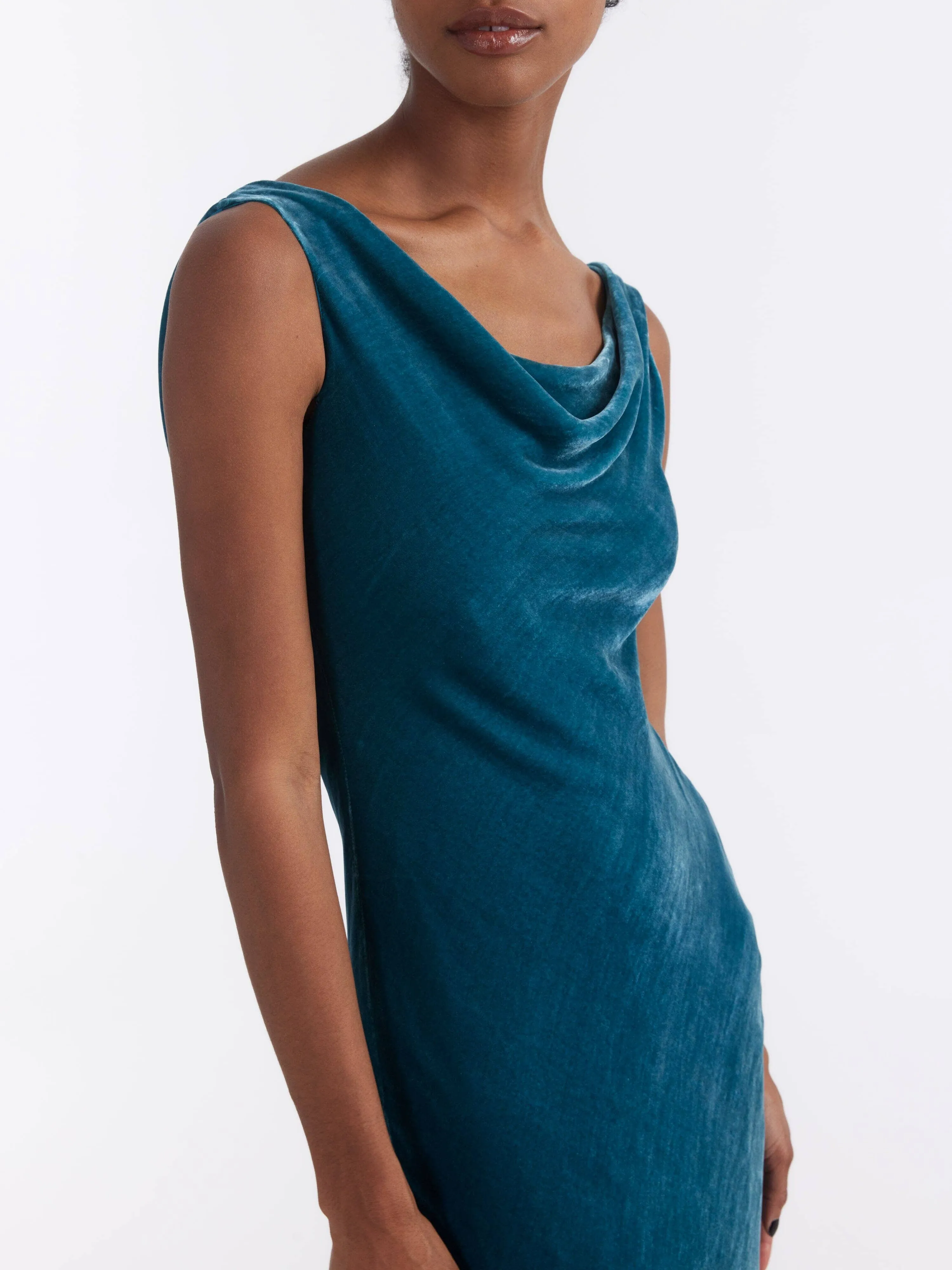 Asher Long Dress in Amazonite