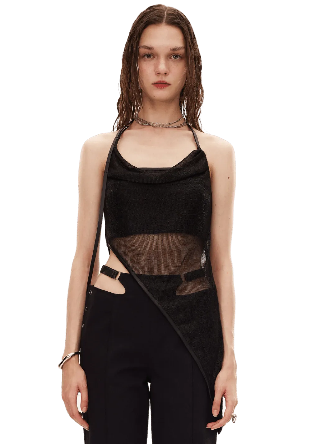 Asymmetrical Metallic Camisole