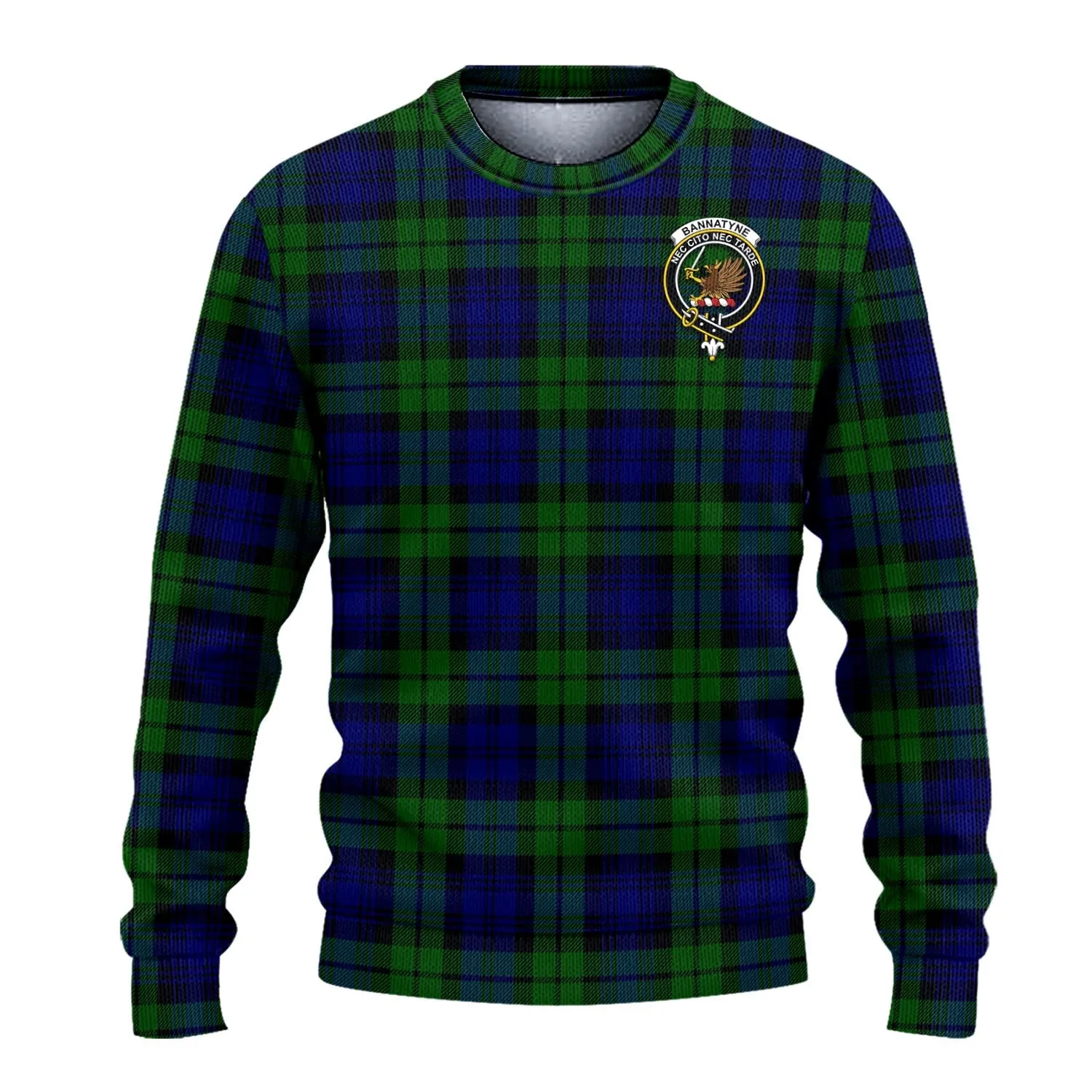 Bannatyne Tartan Ugly Sweater with Family Crest