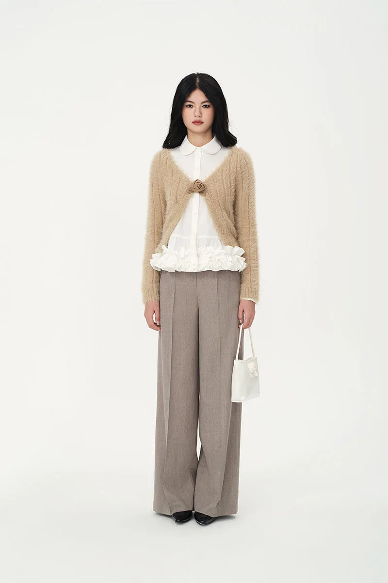 BEIGE ROSE CARDIGAN