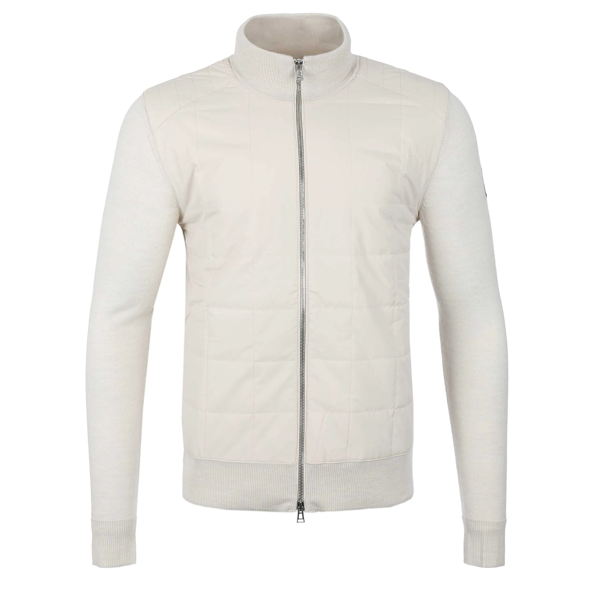 Belstaff Kelbrook Zip Cardigan Knitwear in Moonbeam