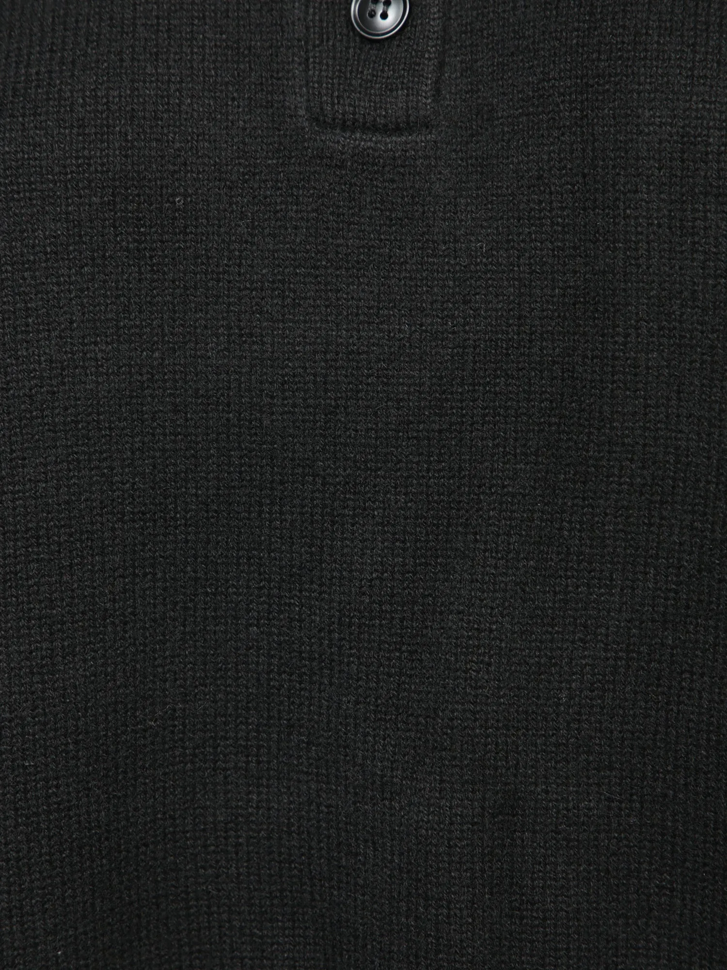 Black Cashmere Polo Sweater