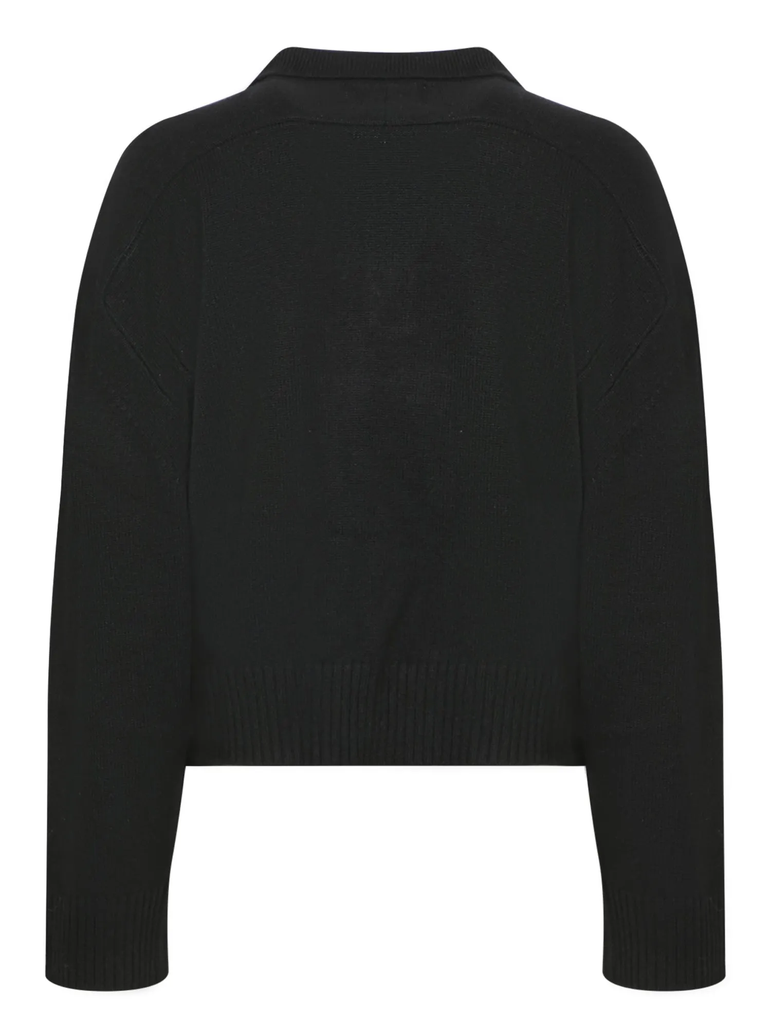 Black Cashmere Polo Sweater