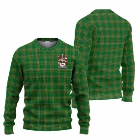 Bradstreet Irish Clan Tartan Knitted Sweater with Coat of Arms