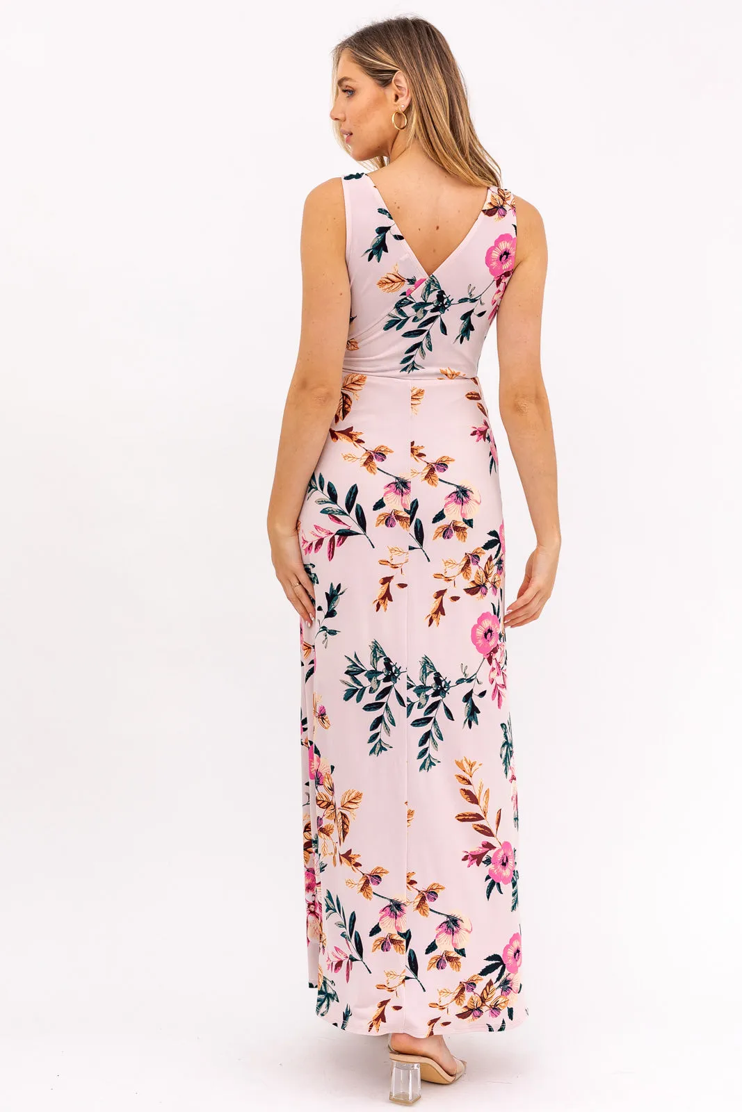 Brenda Floral Faux Wrap Maxi Dress