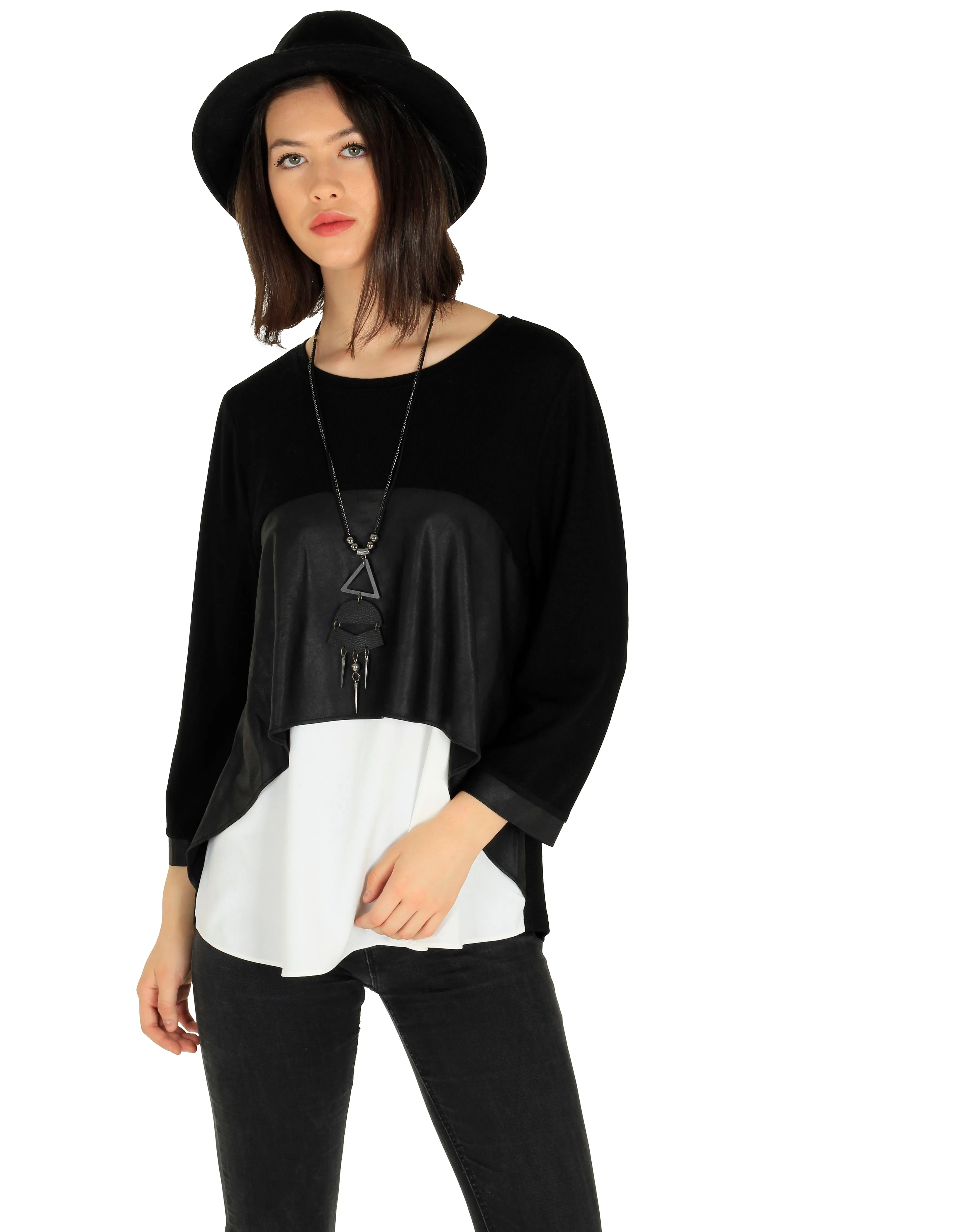 Buy Women's Black Short Sleeve Tunic Tops Online