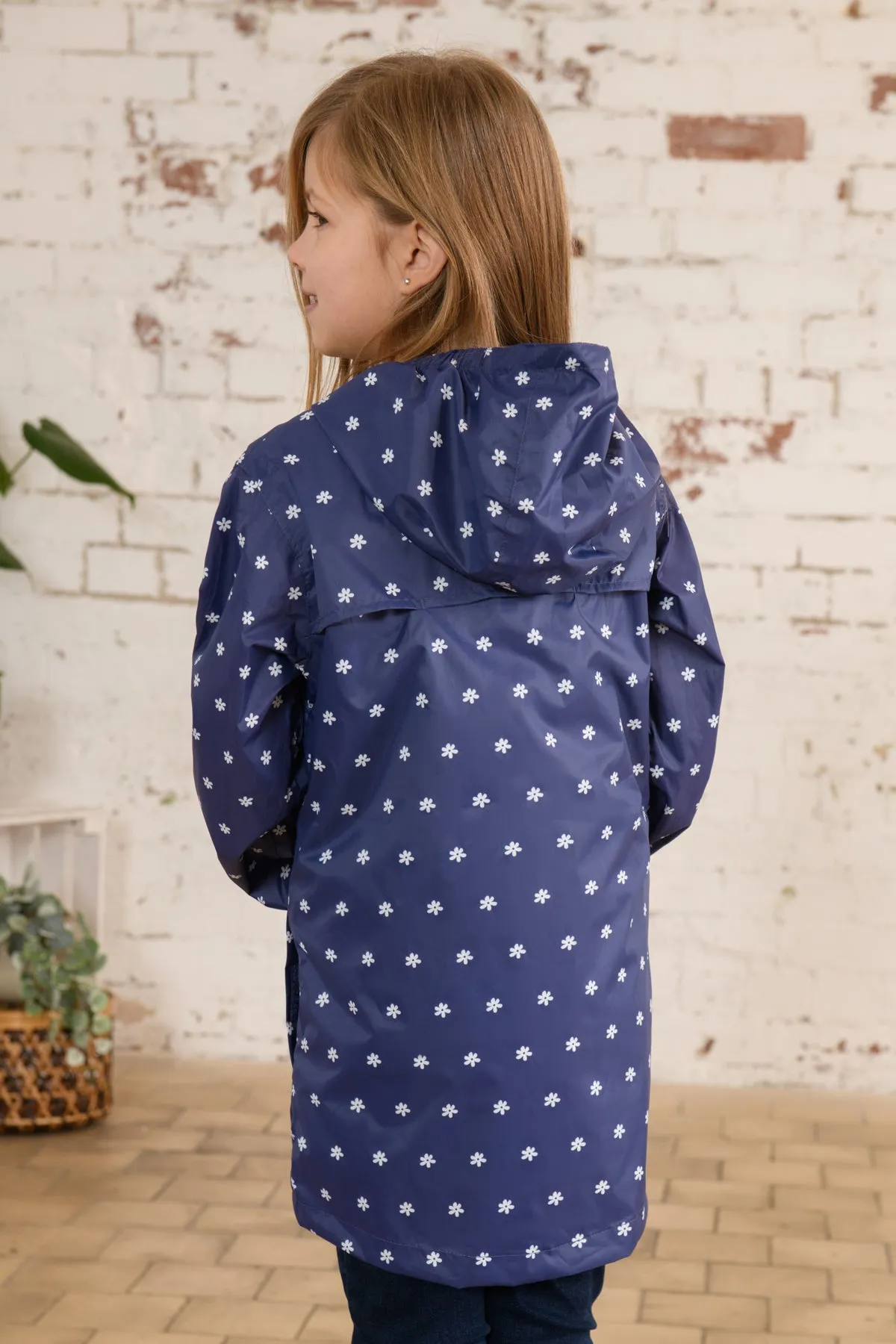 Cara Kids Rain Parka - Navy Floral