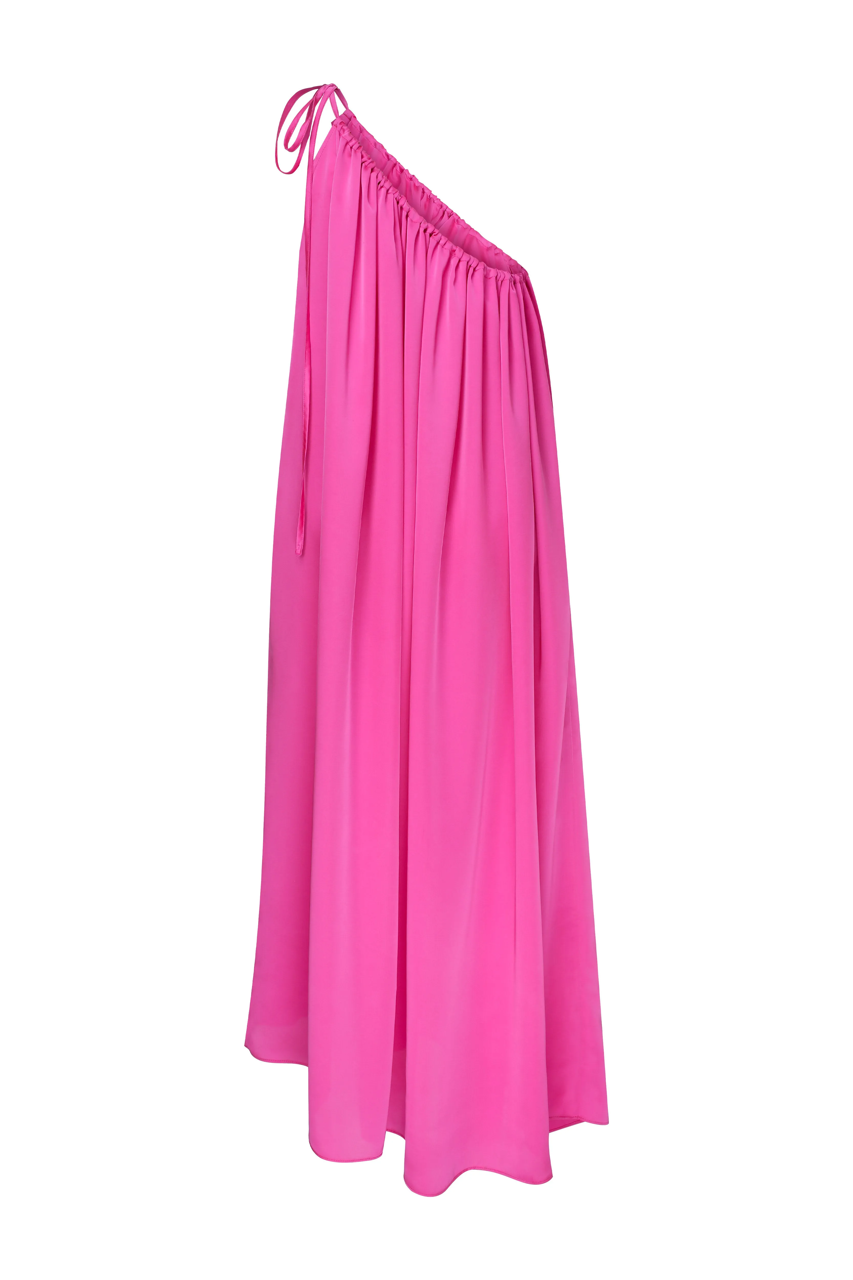 Chrissy One Shoulder Satin Maxi Dress