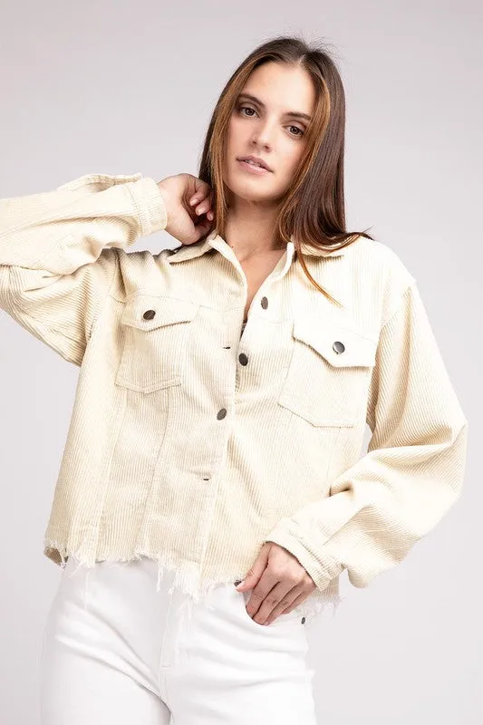 Claire Oversized Ribbed Shacket