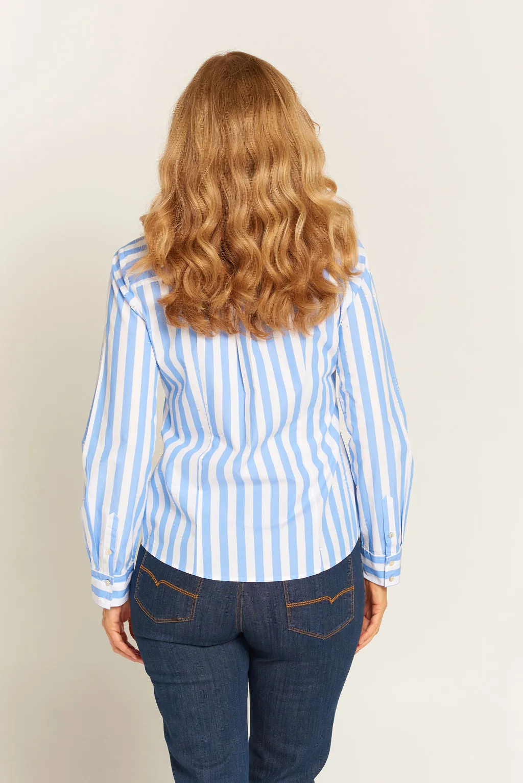 Classic Cotton Shirt Pale Blue/White