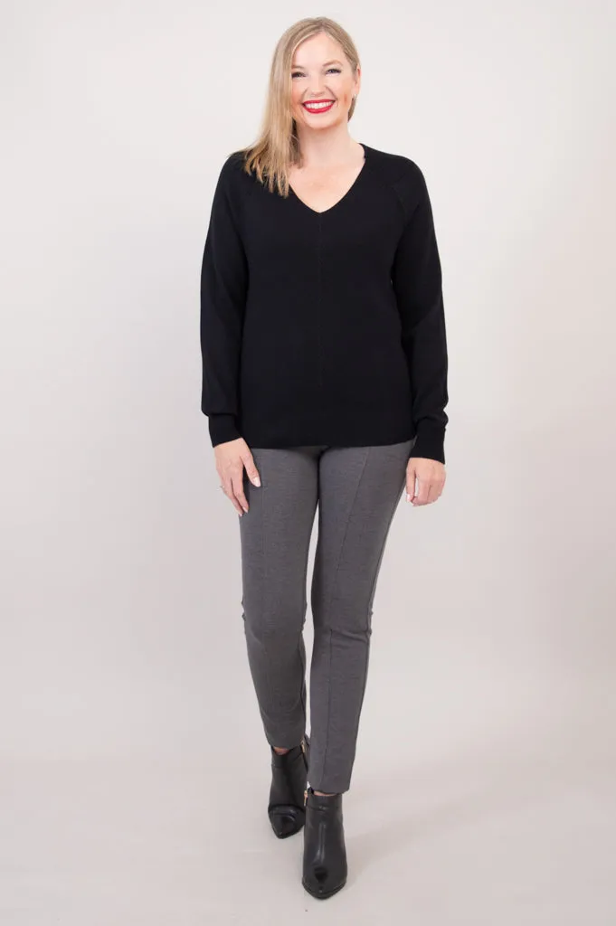 Claudia Sweater, Black, Cotton