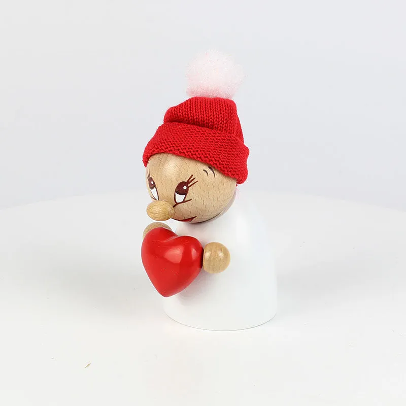 Clumsy Mini Valentine with fabric beanie and big bobble