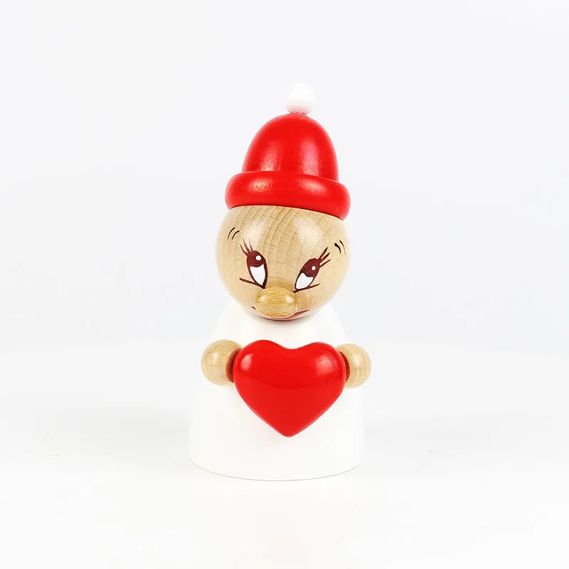 Clumsy Mini Valentine with wooden beanie and small bobble