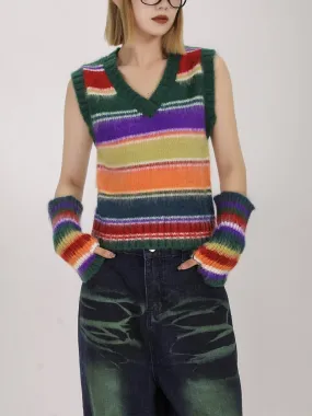 Colourful Stripe Sweater Vest