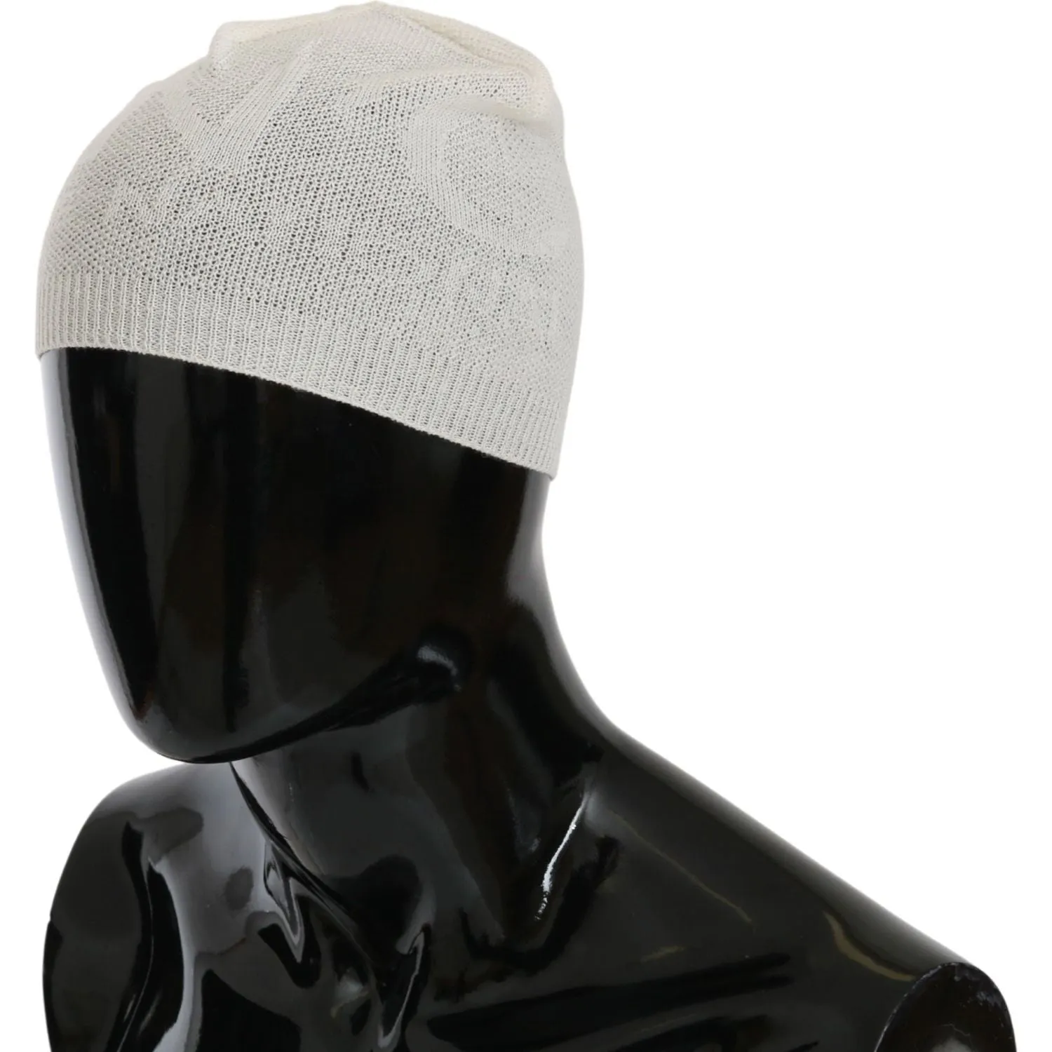 Costume National Elegant White Wool Blend Beanie Hat