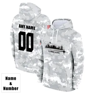 Custom Name & Number Hoodie Tennessee Titans 2024 Salute to Celebrities Club Fleece Pullover Hoodie City Silhouette Hoodie Unisex