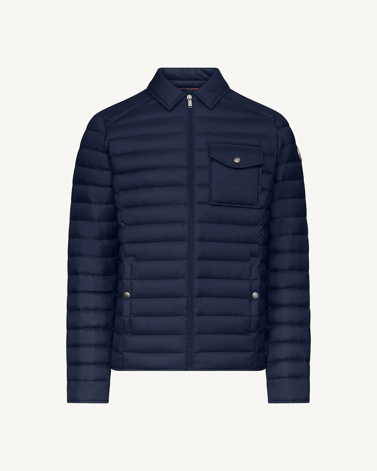 Dane lightweight shacket-style down jacket Navy