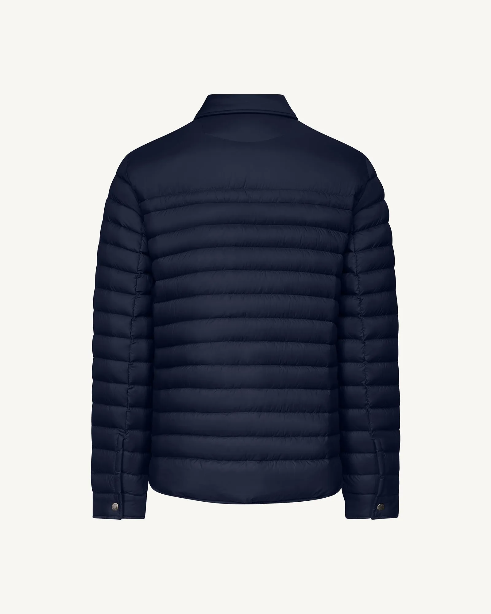 Dane lightweight shacket-style down jacket Navy