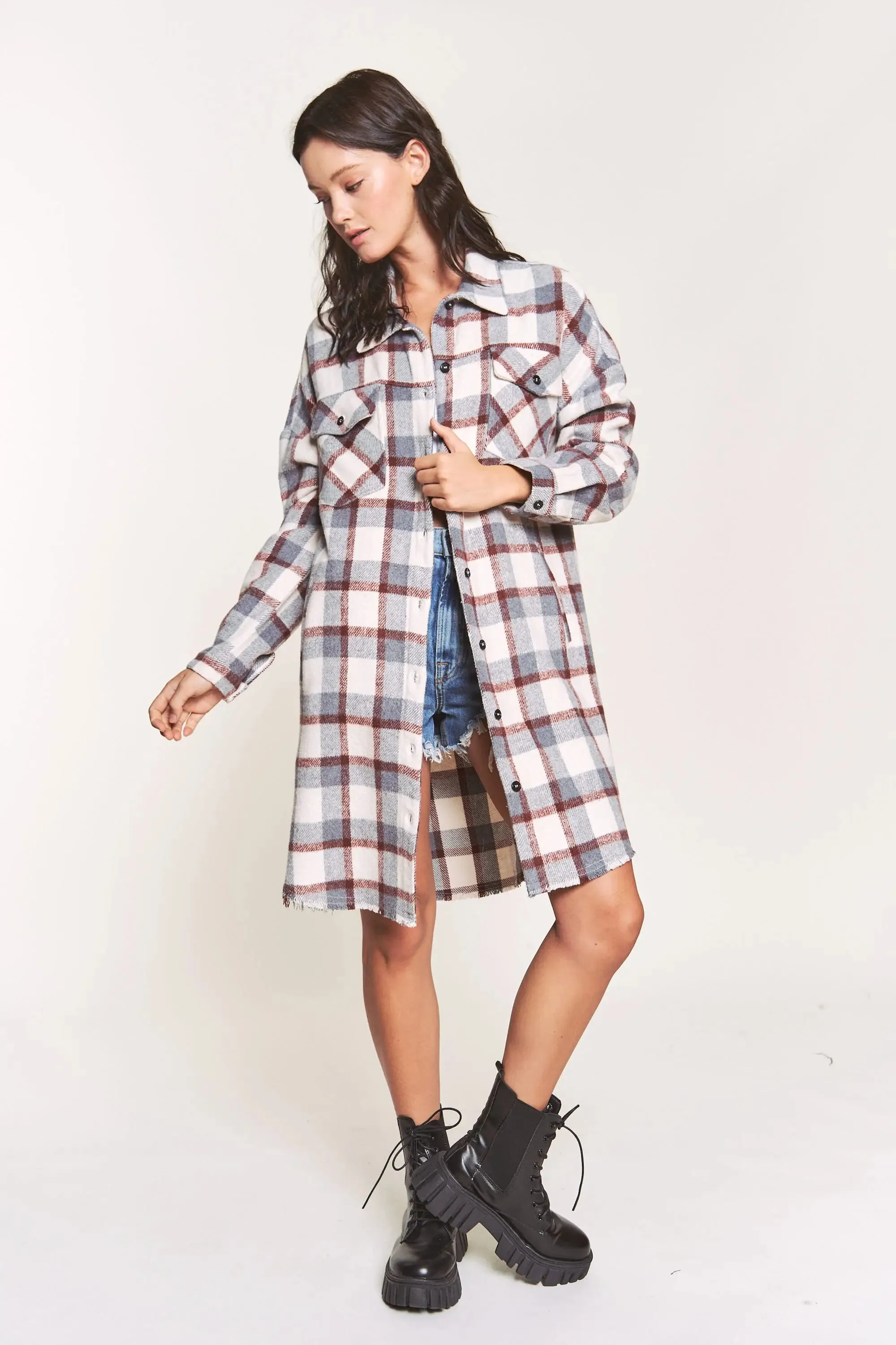 Danette Long Shirt Shacket