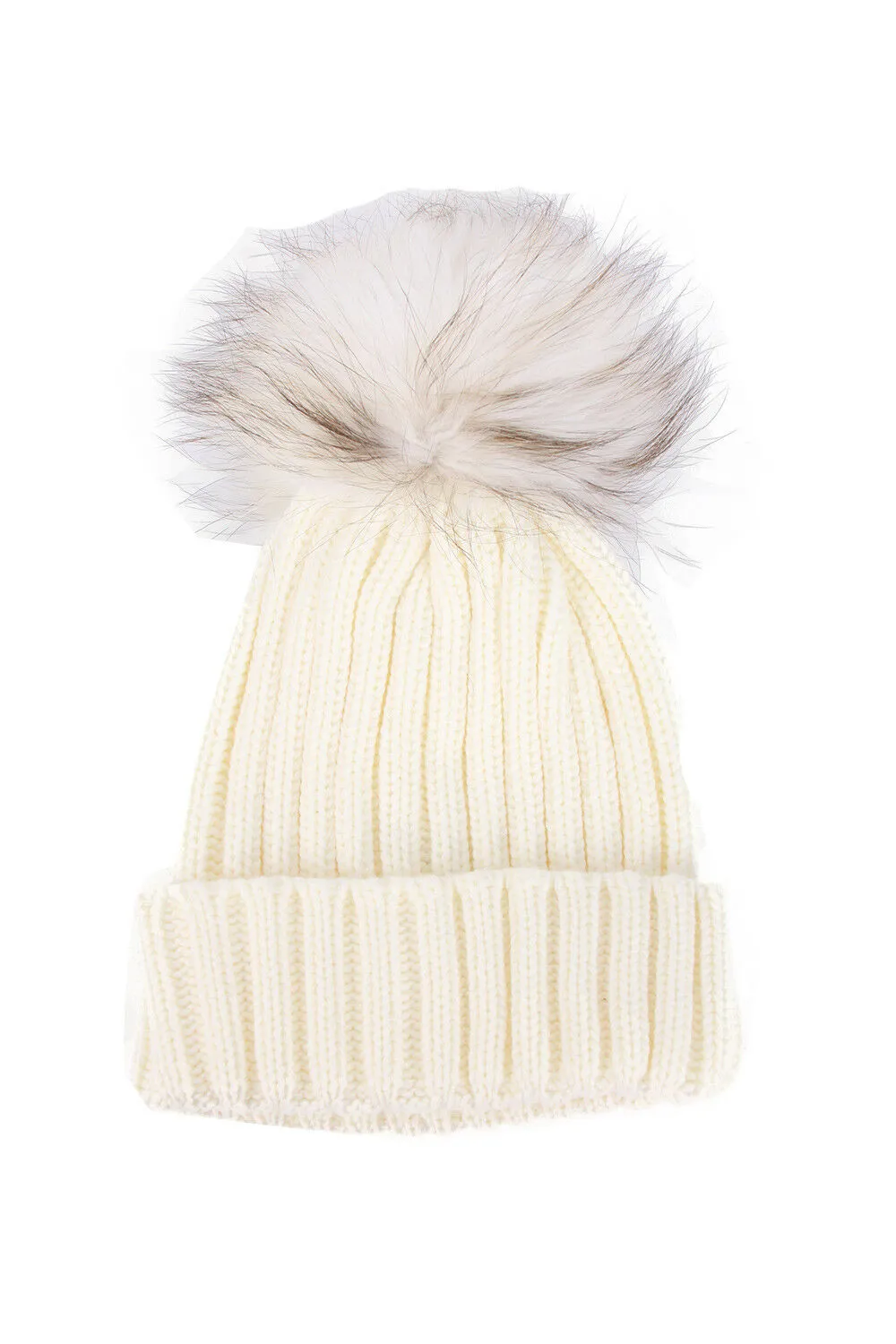 Detachable Faux Fur Bobble Pom Pom Hat