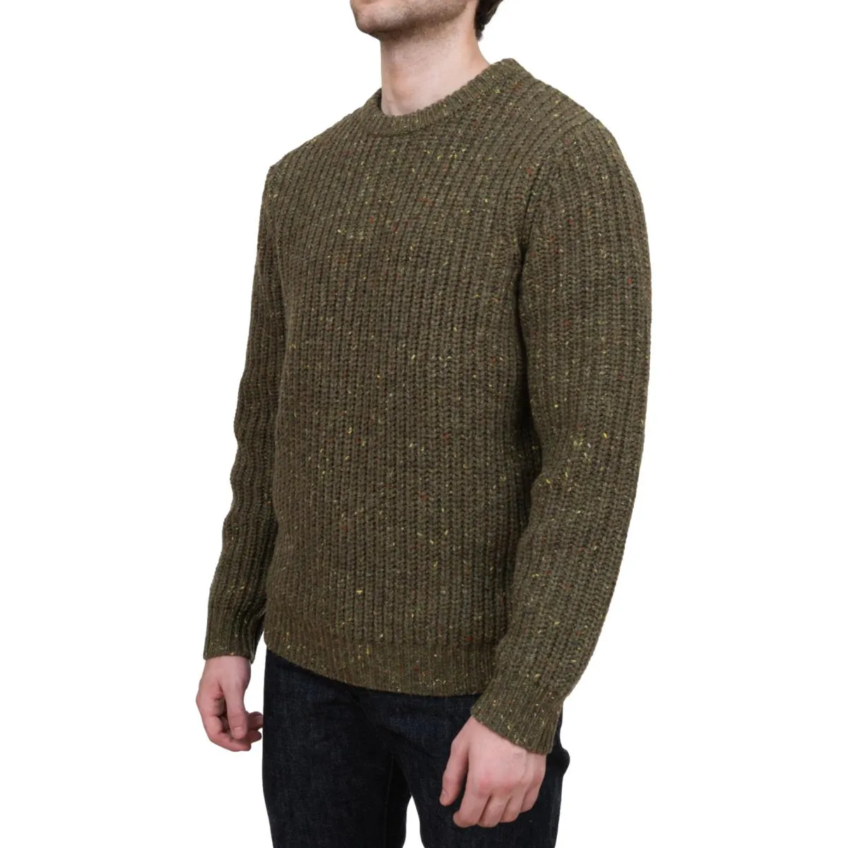 Donegal Crewneck Sweater Olive