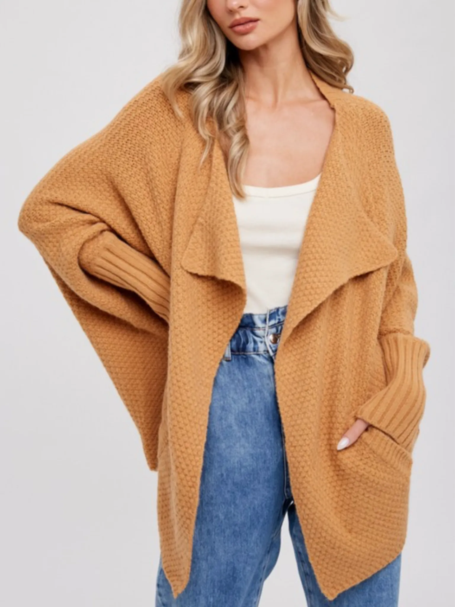 Erin Cocoon Cardigan - Camel