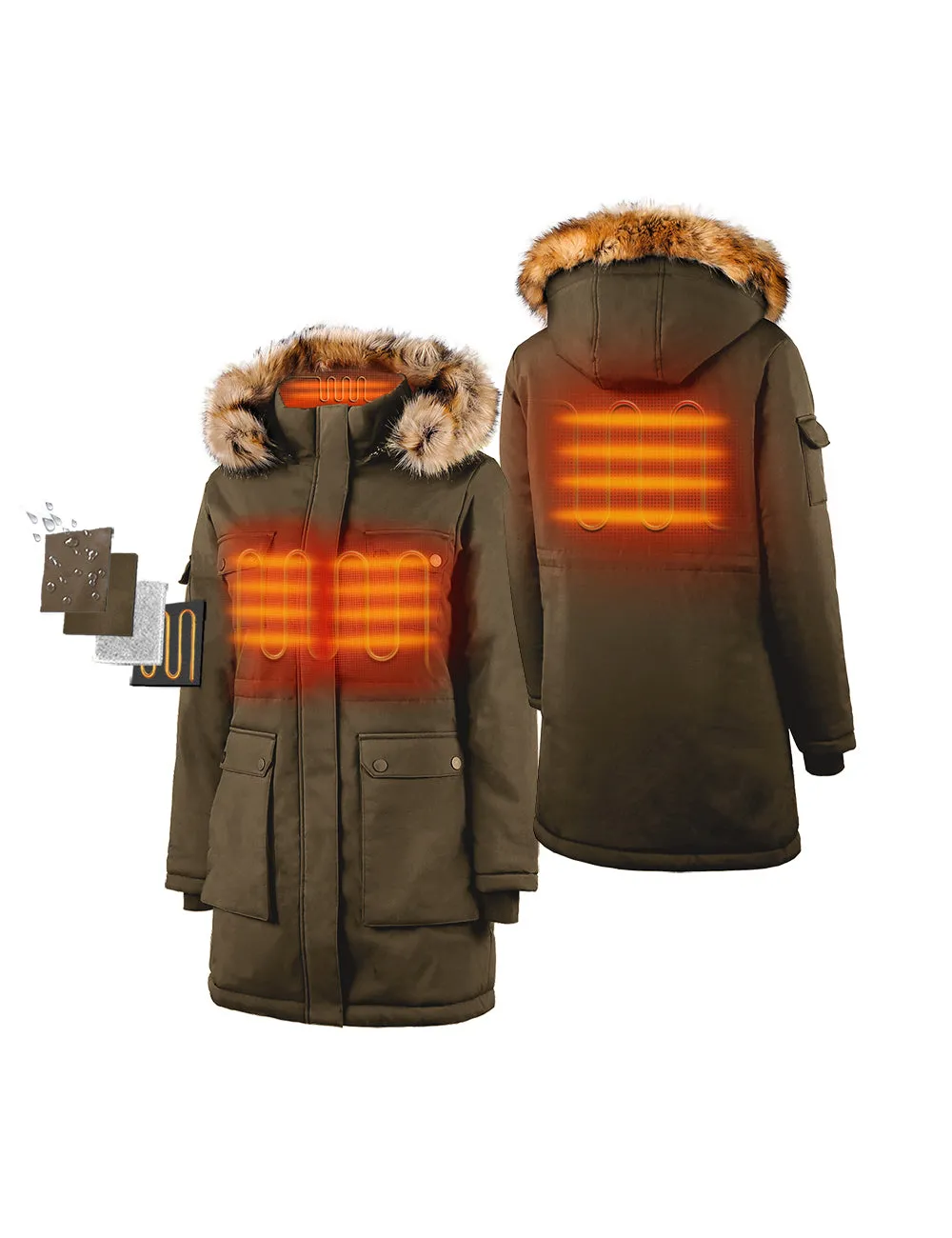 Final Sale - Women's Heated Thermolite® Parka (4 Heating Zones) - New Colors