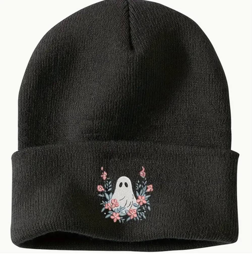 Floral Ghost Beanie