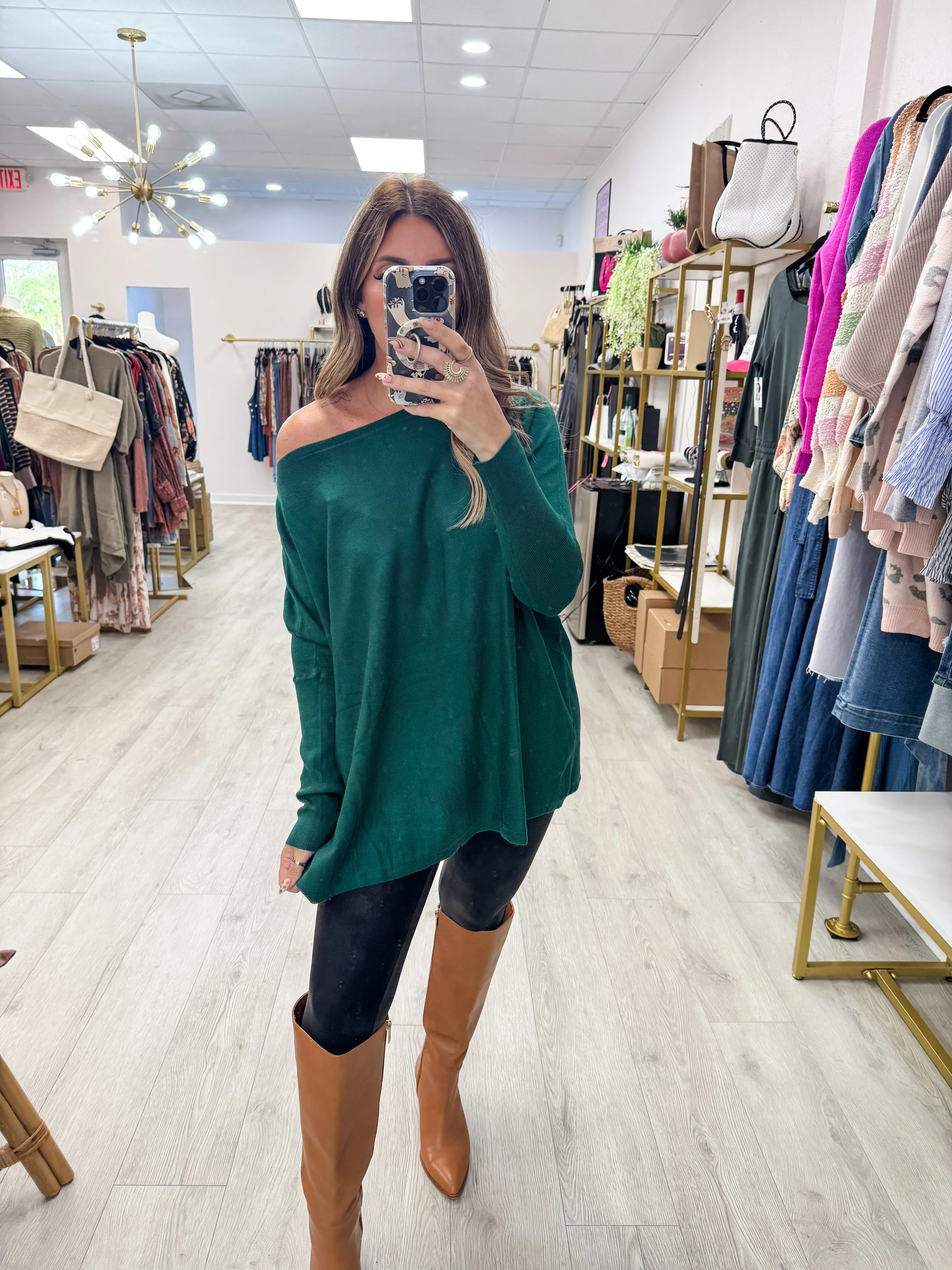 Flowy Boatneck Dolman Tunic