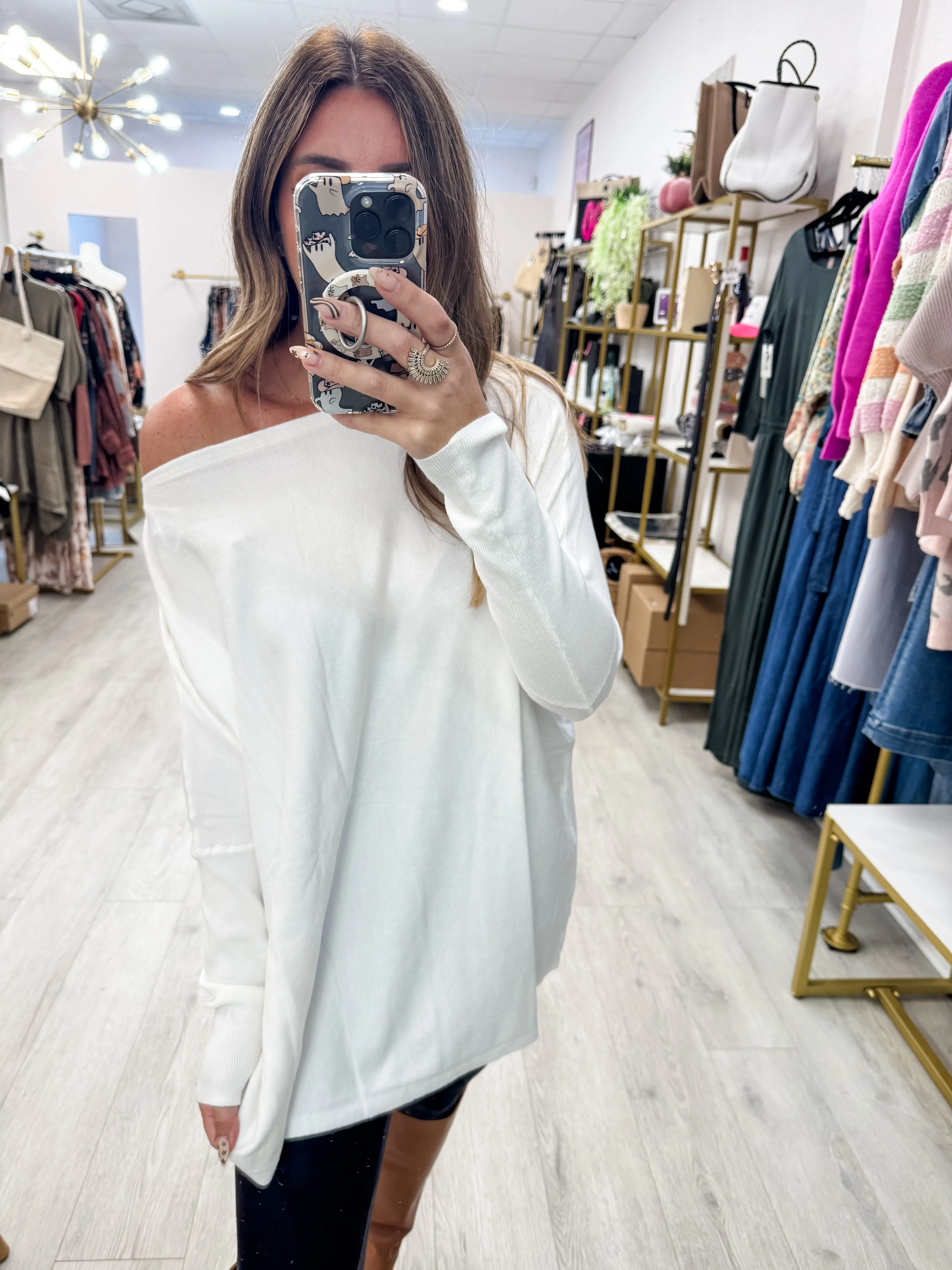 Flowy Boatneck Dolman Tunic