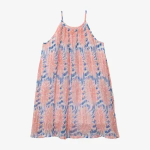 Girl pleated plumetis dress