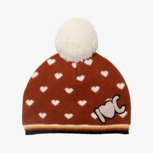 Girl pompom knit hat