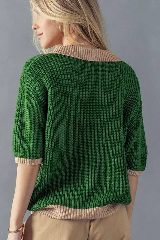 Green Knit Sweater