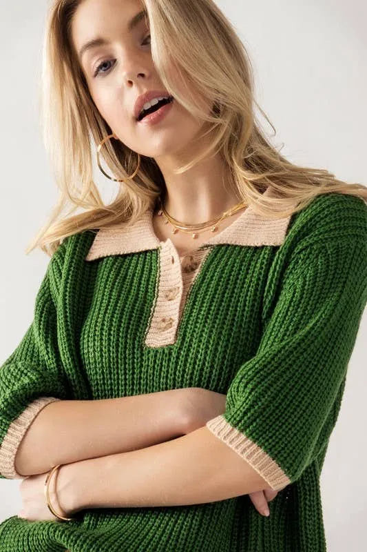 Green Knit Sweater