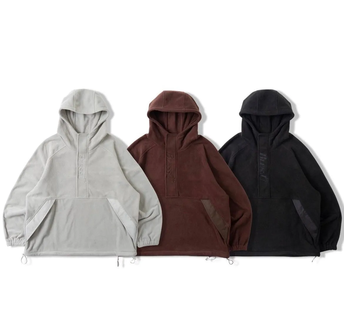 Half-zip fleece parka