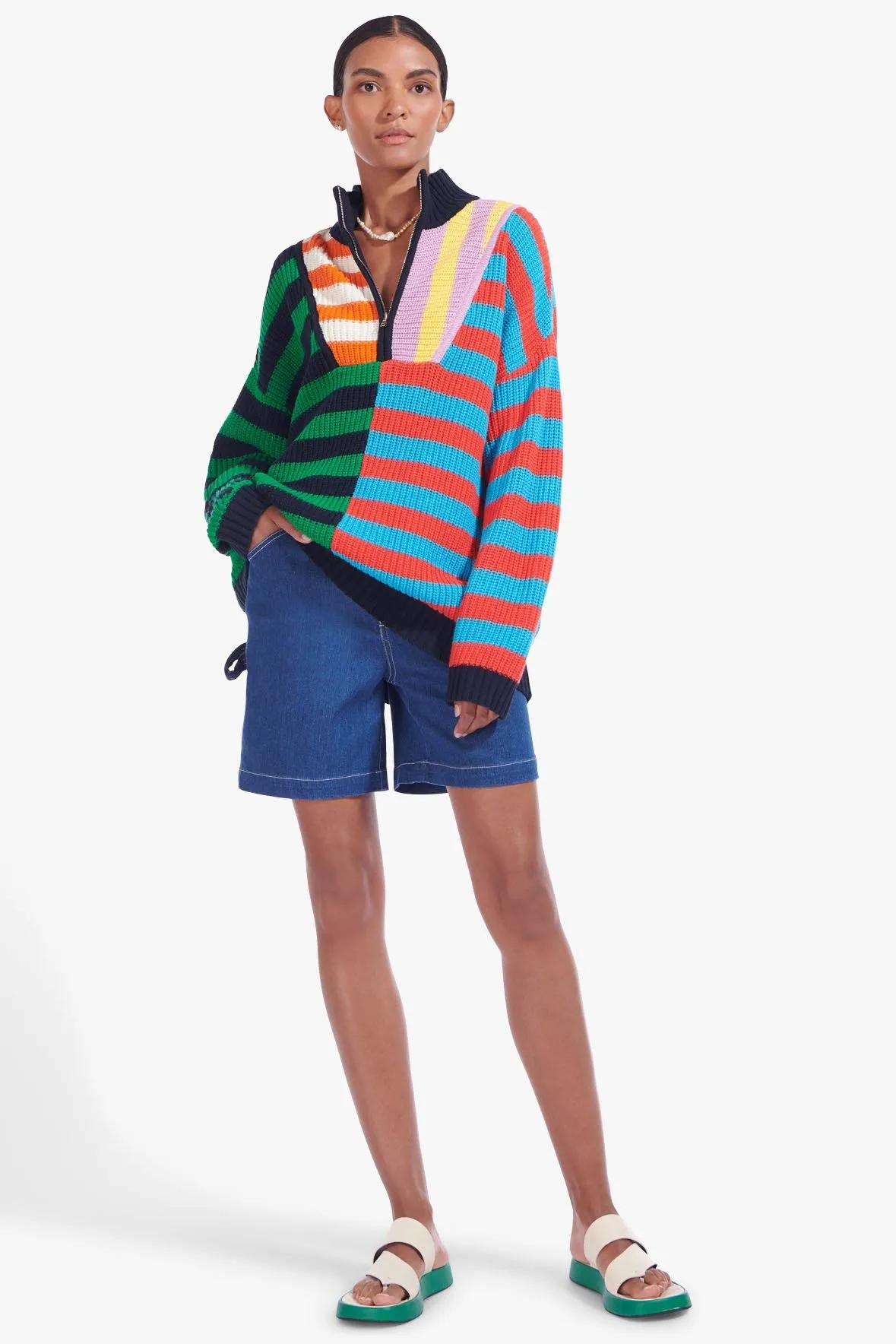 HAMPTON SWEATER | CABANA STRIPE MULTI