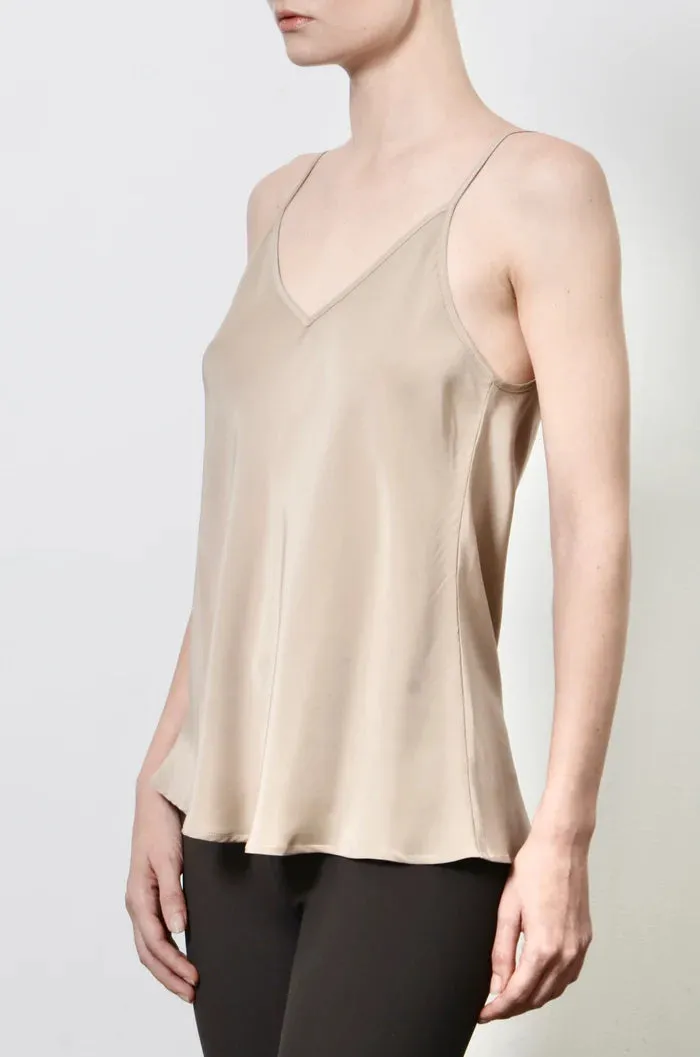 Henrietta Silk Camisole - Mushroom