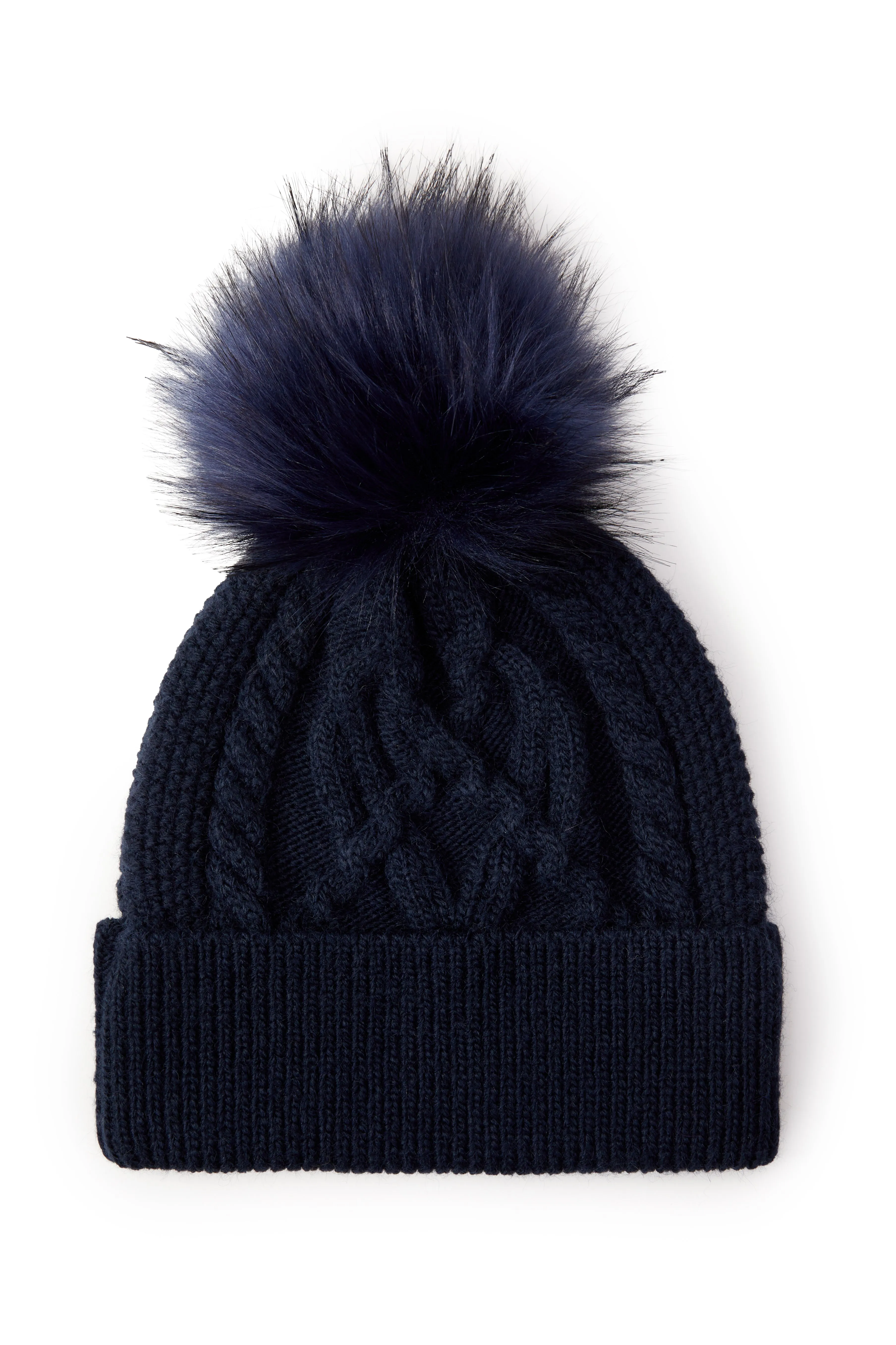 Holland Cooper Cortina Ladies Bobble Hat in Ink Navy