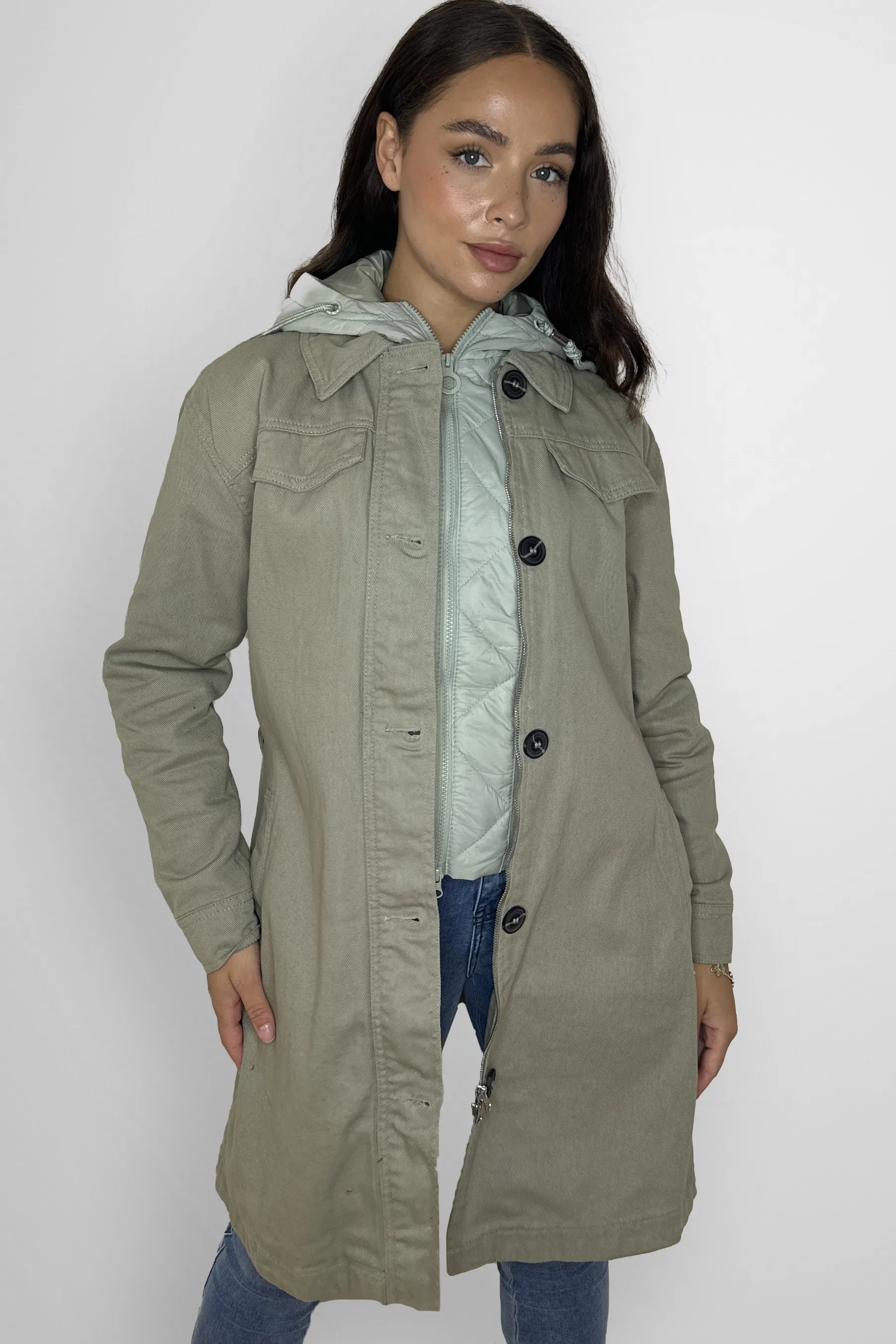 Hooded Military Parka Jacket