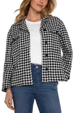 Houndstooth Boxy Shacket