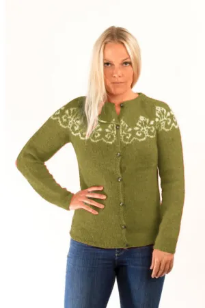 Hruni Wool Cardigan Light Green