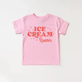 Ice Cream Queen Girls Shirt  -  Pink