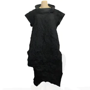 Igor Long Tunic, Crinkle Black L