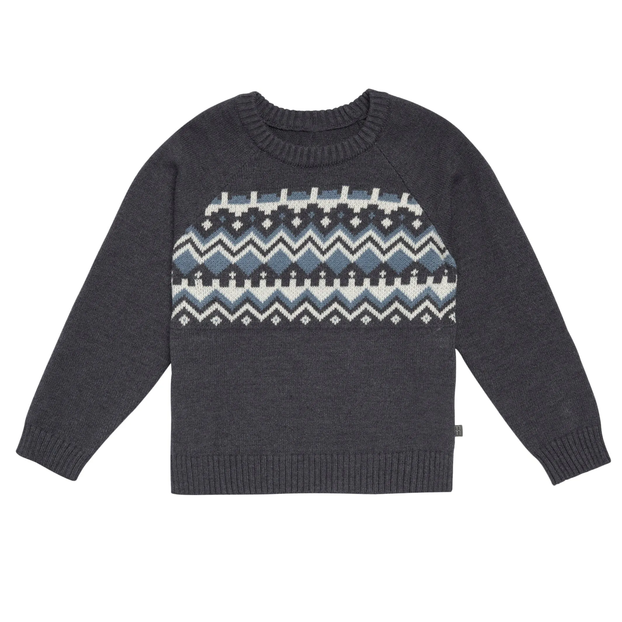 Infant & Toddler Boys Dark Grey Heather Fair Isle Sweater